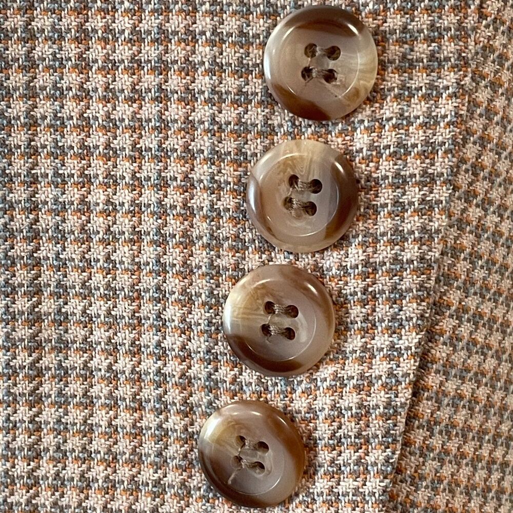 ~ Pendleton Blazer Preppy Wool 14p Women Houndstooth Notch Collar Collegiate - Picture 10 of 12